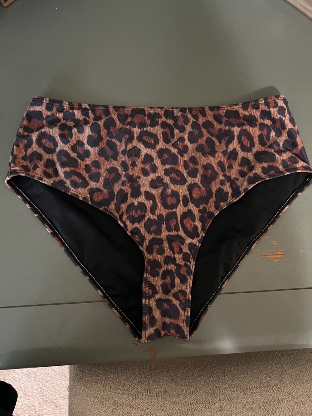 Beachsissi Leopard Print High-Waist Bikini Bottoms